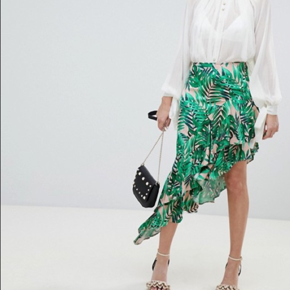 River Island asymmetric midis skirt